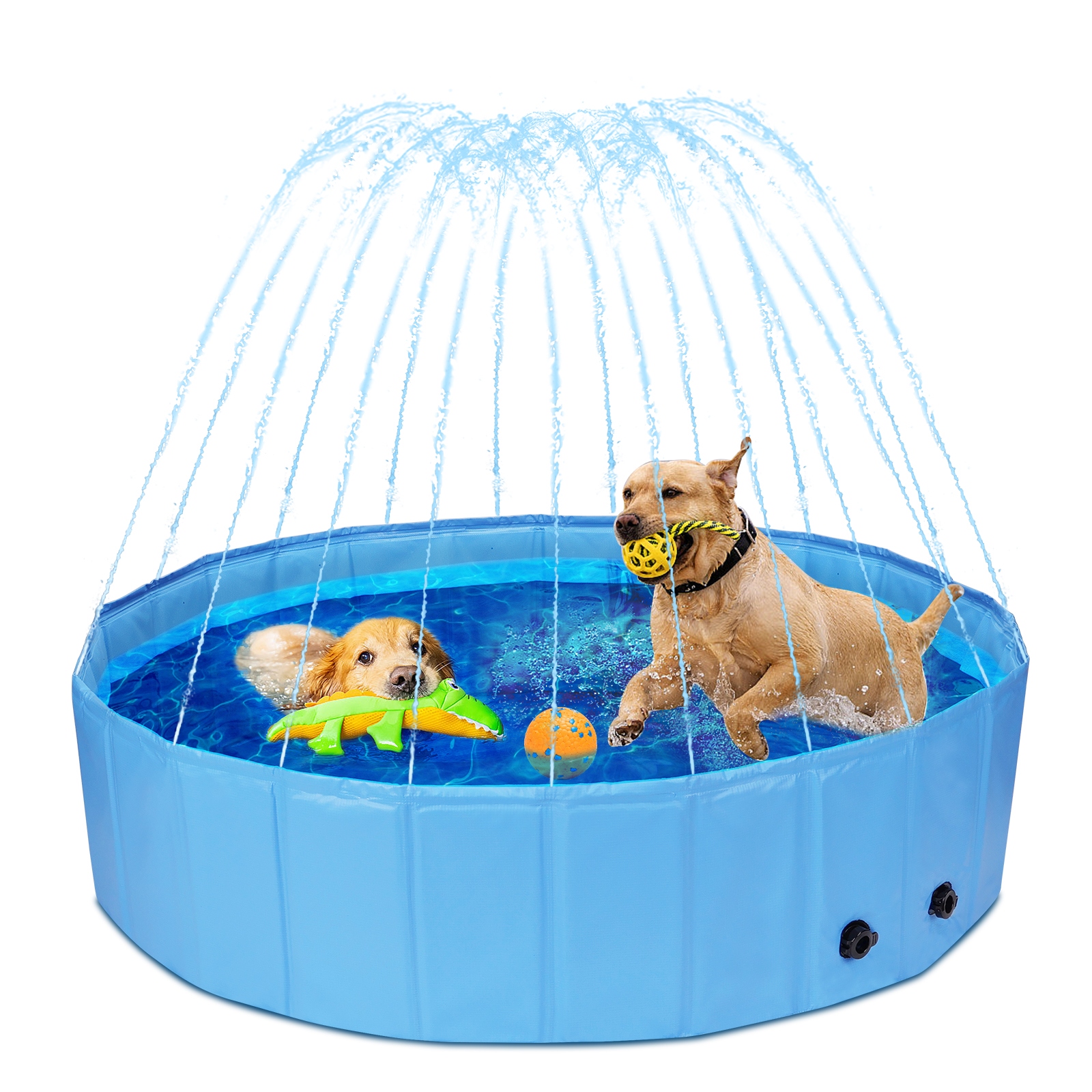 Nobleza skladací bazén pre psov 120 × 30 cm modrý | protišmykový